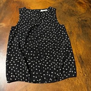 LOFT‎ black and White Patterned Tank Top